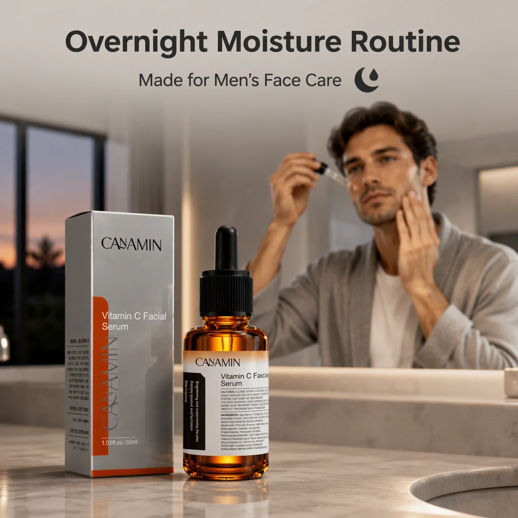 Vitamin C Facial Serum for Hydrating Moisturizing Overnight Serum for Men