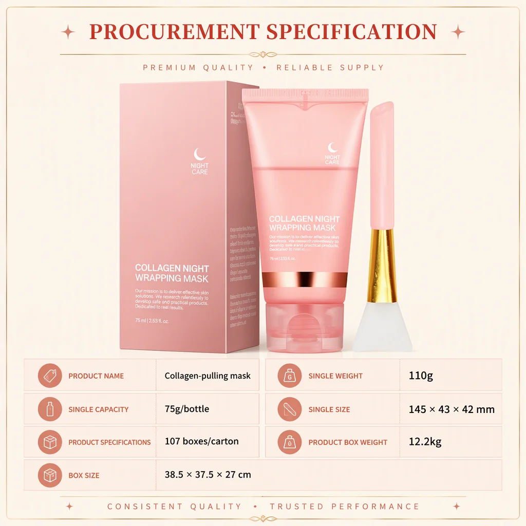 Facial Mask Collagen Night Wrapping Mask Peel-Off Face Care for Dry Skin Moisturizing
