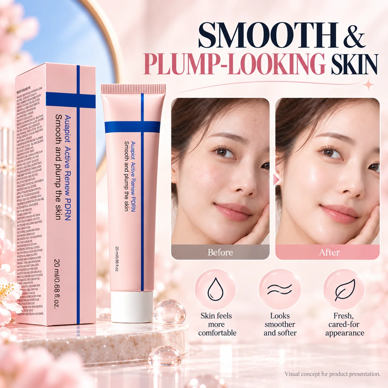 PDRN Beauty Products Wholesale Private Label Face Cream Cosmetics Manufacturer Sample 20ml for Women Use
