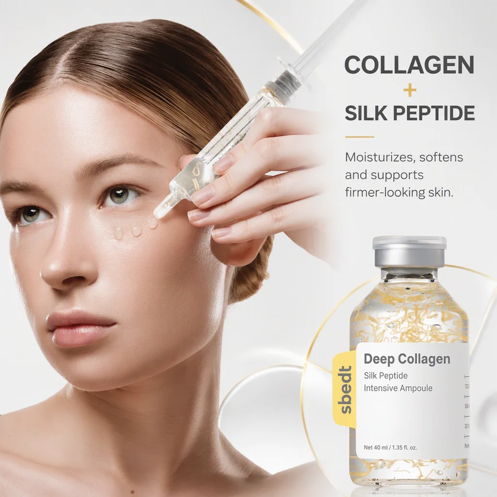 Silk Pept-ide Intensive Ampoule Collagen for 30ml with Firming & Moisturizing Benefits for Men's Delicate Skin