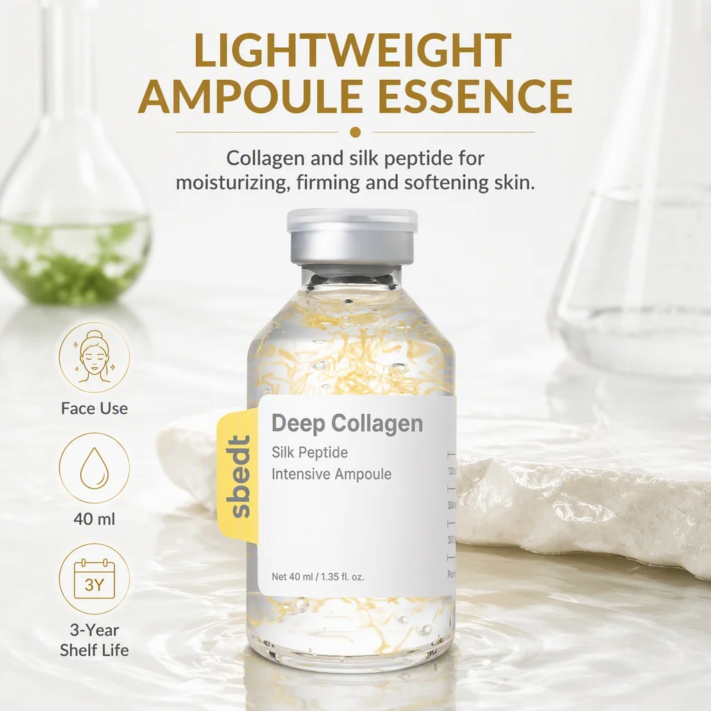Silk Pept-ide Intensive Ampoule Collagen for 30ml with Firming & Moisturizing Benefits for Men's Delicate Skin