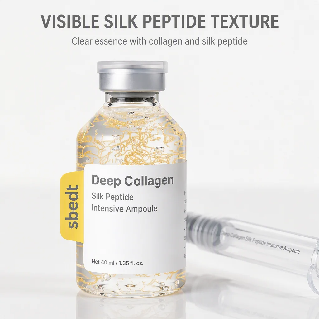 Silk Pept-ide Intensive Ampoule Collagen for 30ml with Firming & Moisturizing Benefits for Men's Delicate Skin