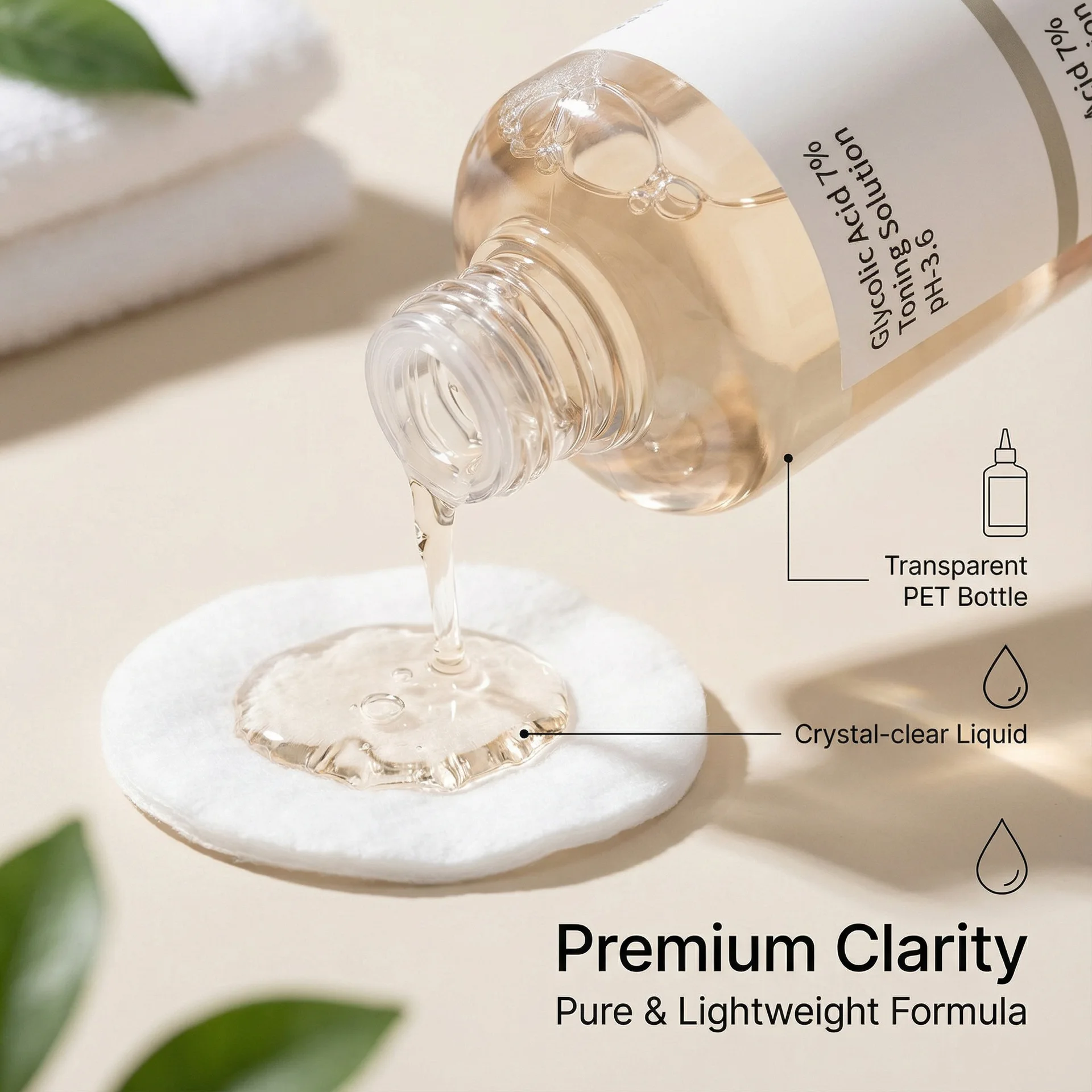 7% Glycolic Acid & Hyaluronic Acid Toner Essence Moisturizing and Hydrating Factory Straight for Men