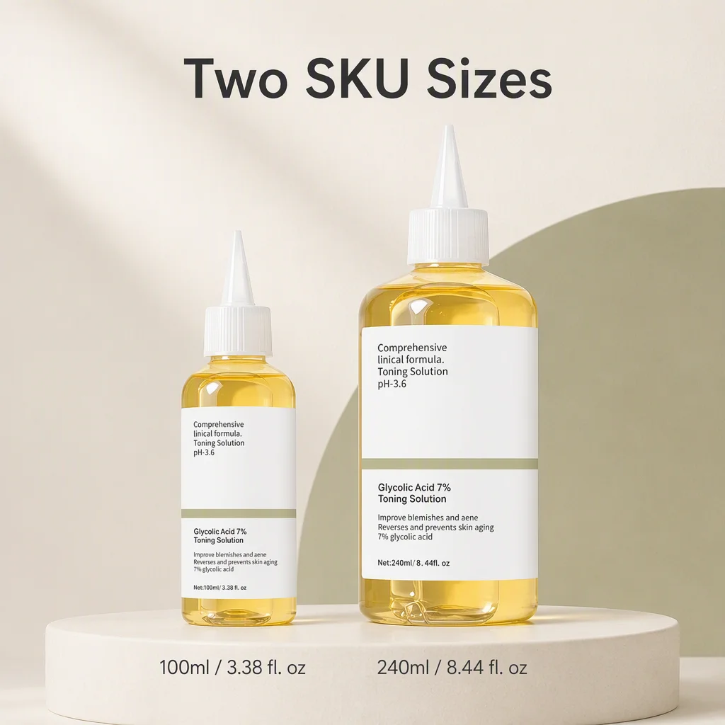 7% Glycolic Acid & Hyaluronic Acid Toner Essence Moisturizing and Hydrating Factory Straight for Men