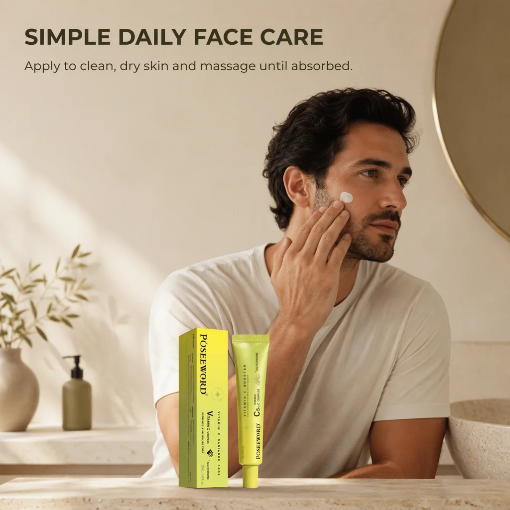 Vitamin C Booster Shot Serum & Cream for Moisturizing Delicate Hydrating 30ml for Men
