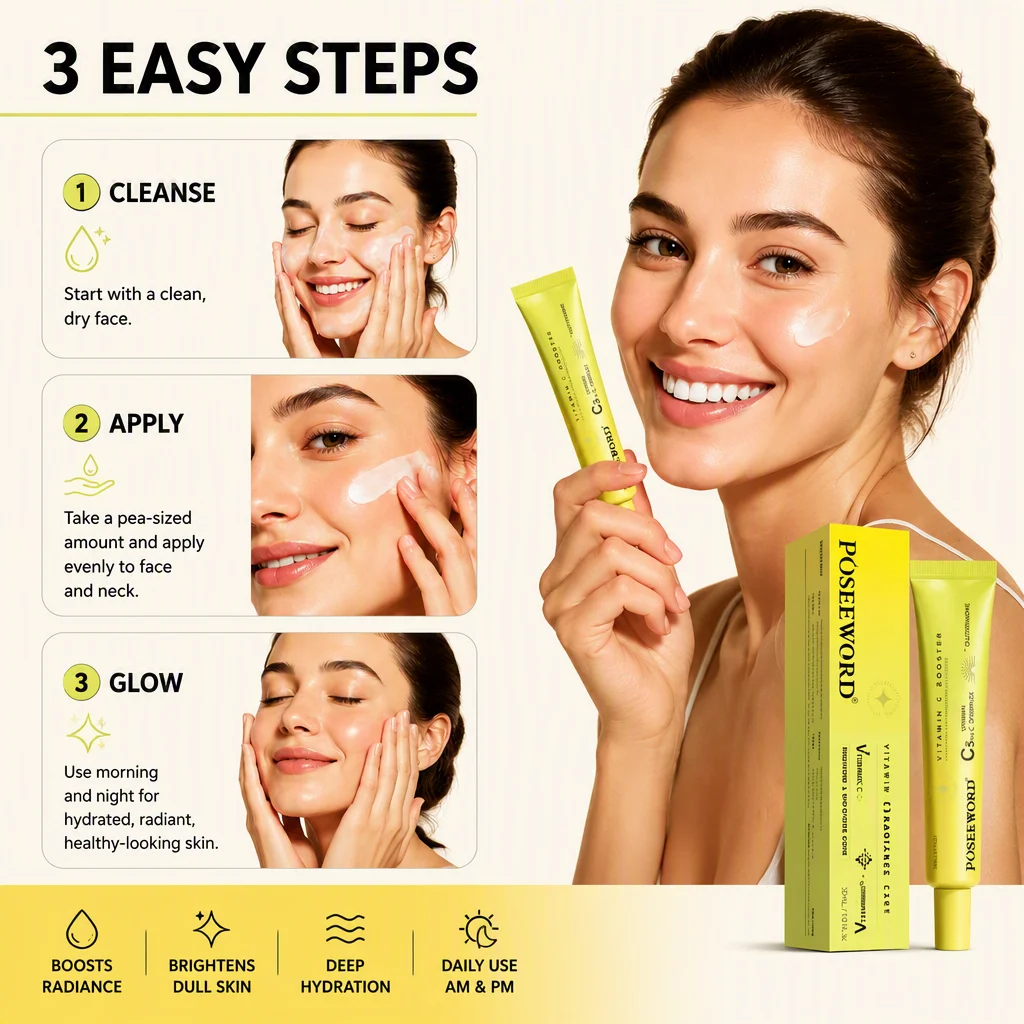 Vitamin C Booster Shot Serum & Cream for Moisturizing Delicate Hydrating 30ml for Men