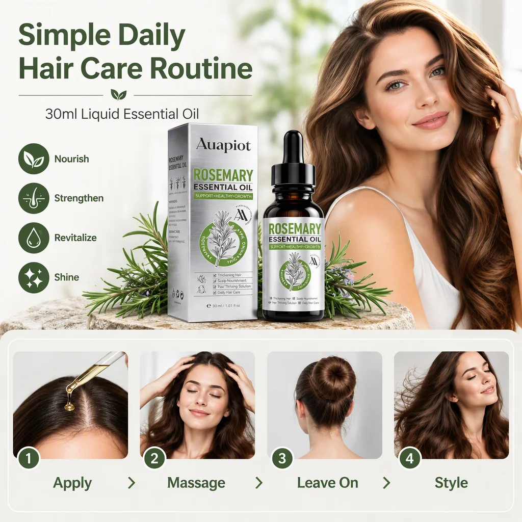 Rosemary Massage Oil Hair Loss Hair Regrowth Oil Nourishing Thickening Root 30ml for Women Daily Use