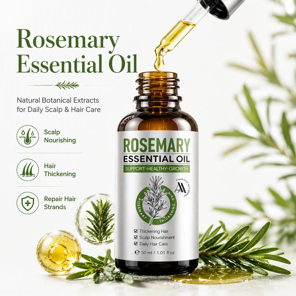 Rosemary Massage Oil Hair Loss Hair Regrowth Oil Nourishing Thickening Root 30ml for Women Daily Use