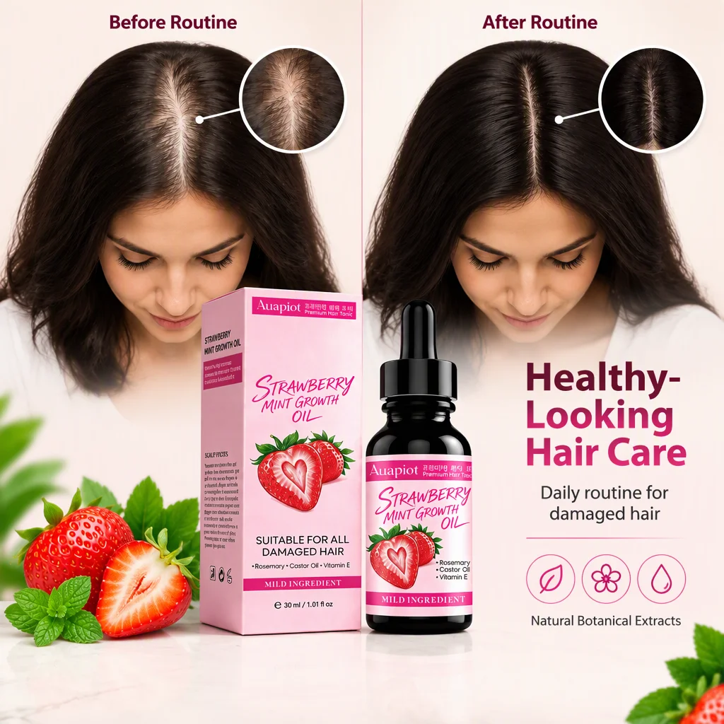 Strawberry Mint Hair Care Products Beauty Products Wholesale Cosmetics Manufacturer 30ml for Salon Daily Women Use