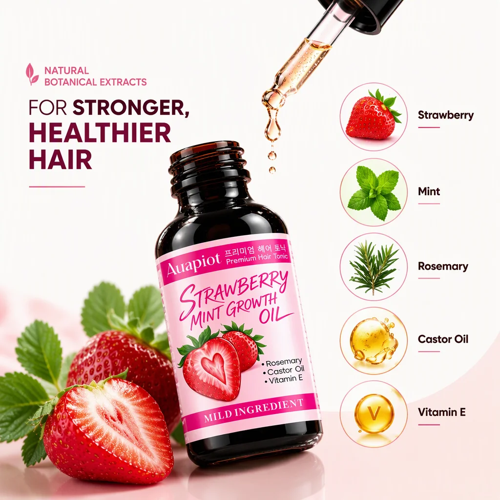 Strawberry Mint Hair Care Products Beauty Products Wholesale Cosmetics Manufacturer 30ml for Salon Daily Women Use