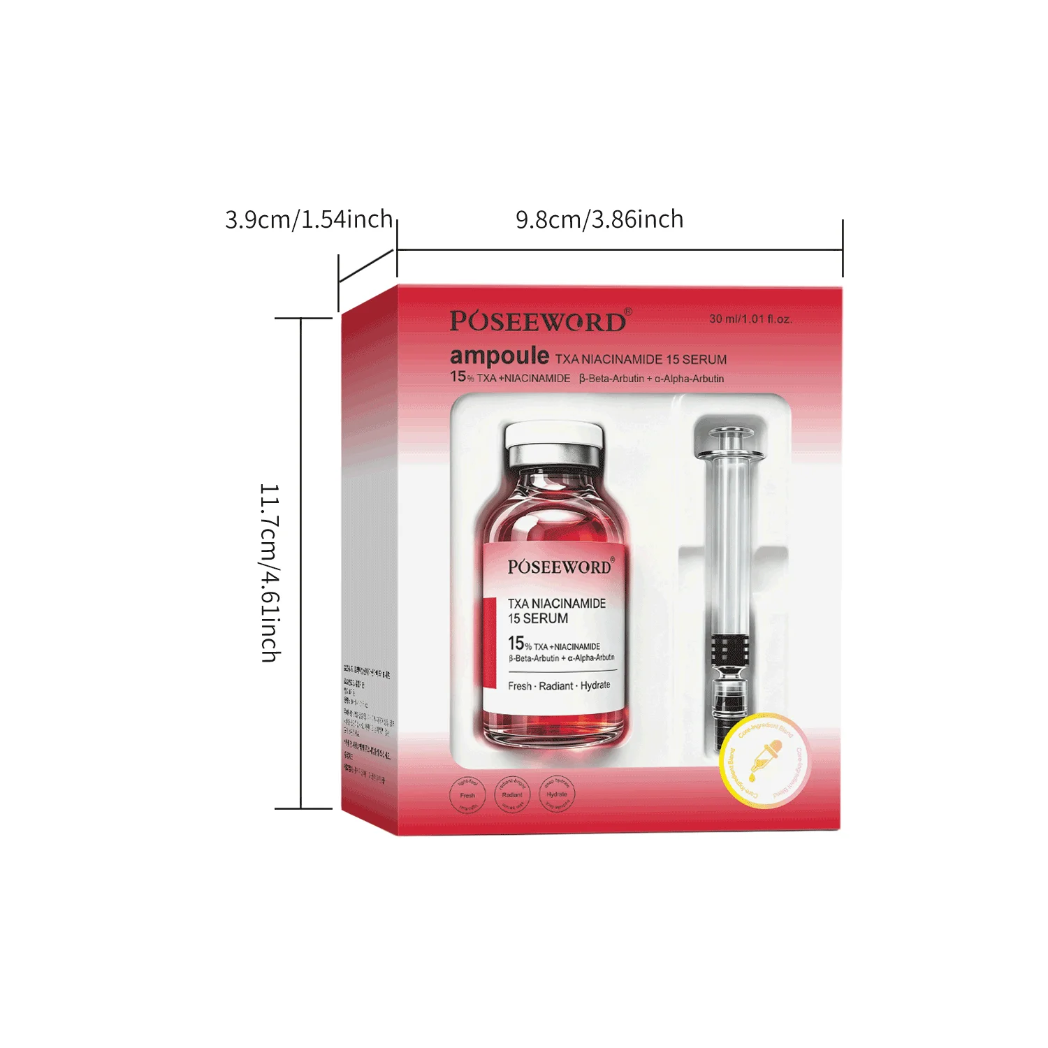 15% TXA Niacinamide Alpha Arbutin Serum Dark Spot Correcting Serum Dark Spot Serum for Fading Pigmentation Brightening 30ml