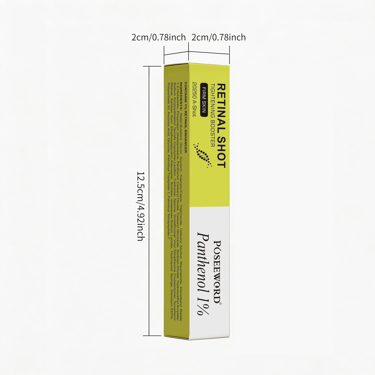 Retinal Shot Tightening Eye Cream with Panthenol Anti Aging Reduce Fine Lines Brighten Dark Circles Deep Hydrating Firm Eye Care