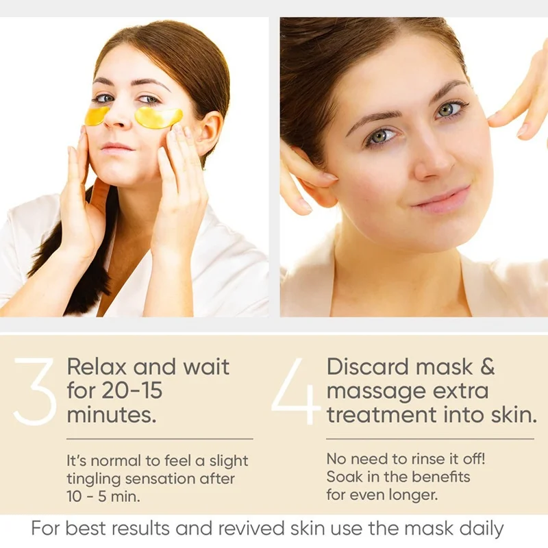 Gold Eye Mask Light Pattern Collagen Moisturizing Eye Patch Social Media Hot Sale Foreign Trade