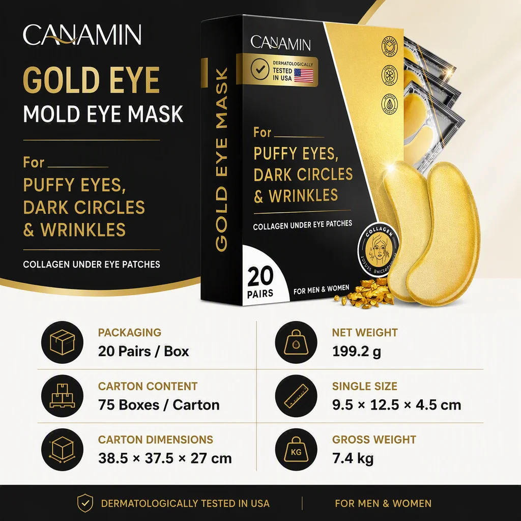 Gold Eye Mask Light Pattern Collagen Moisturizing Eye Patch Social Media Hot Sale Foreign Trade