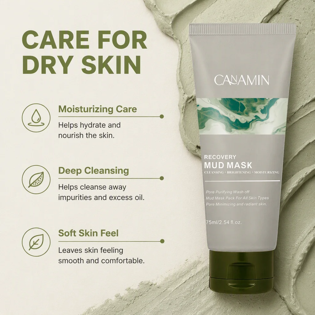Brmud Volcanic Mud Smear Facial for Face Dry Skin Hyaluronic Acid Moisturizing Deep Cleansing Mud Film