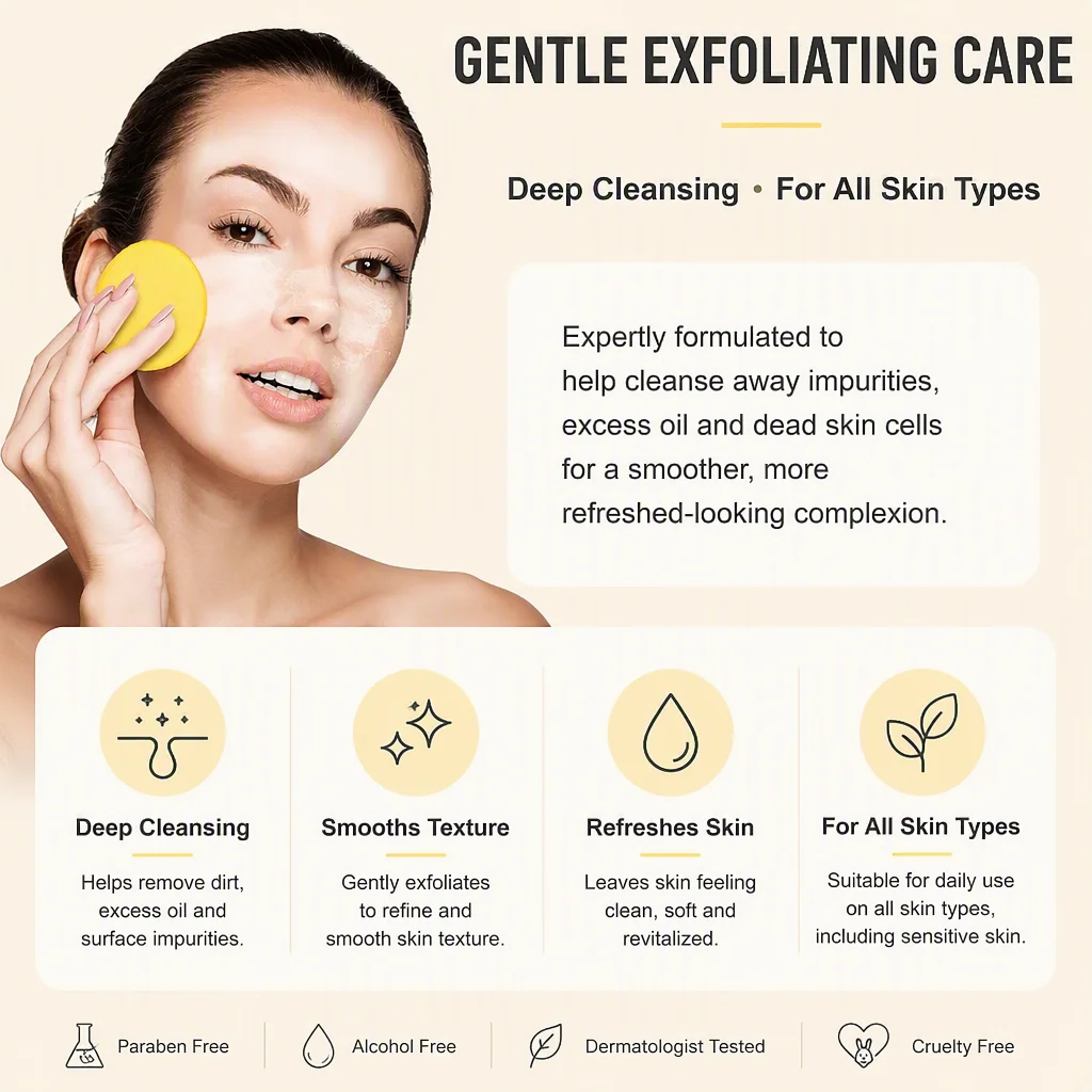 Facial Cleanser Turmeric Cleanser Daily Cleanser Deep Cleansing Face Wash for All Skin Types Beauty Care